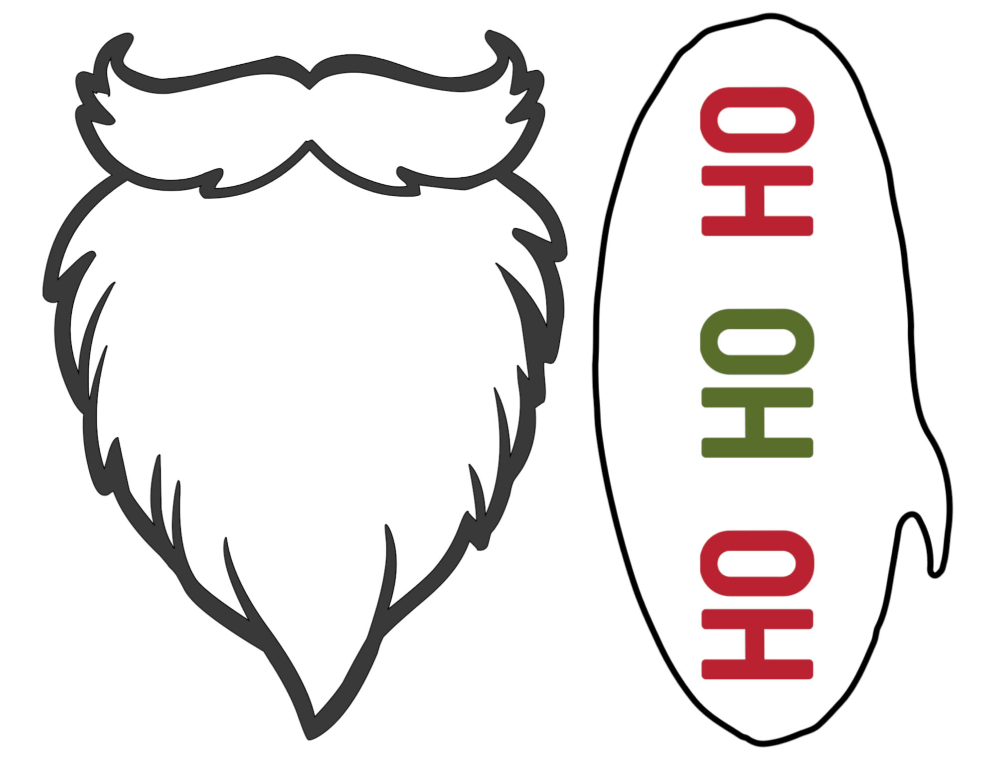 free christmas photo booth props printable - paper trail design